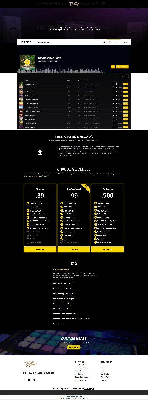 djseip webseite screenshot referenz